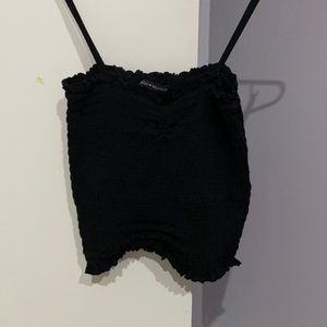 Brandy Melville tube tank top with straps, ruffle detail